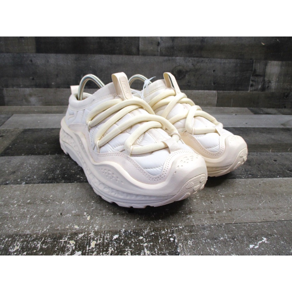 Hoka One One Ora Primo Shoes Mens Size 9.5 White Cream Puffer Fleece Lined